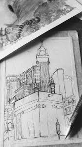20 contoh gambar lukisan masjid terindah karya seniman dunia. Mecca Mecca Kaabah Sketching Bnw Color Drawing Art Islamic Caligraphy Art Mosque Art
