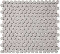 Preserve your walls and add style to your home with these wall tiles. Grey Bright Glossy Glazed Penny Round 3 4 Dia Porcelain Mosaic Tile