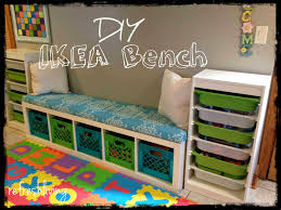 Diy Storage Bench With Ikea Shelf Refresh Living Diy Storage Bench Ikea Kallax Shelf Ikea Bench