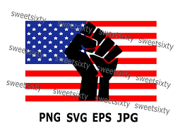 Raised Fist American Flag Black Lives Matter Stars And Etsy American Flag Raised Fist Black Lives
