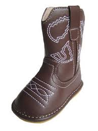 Toddler Boots Squeaky Boots Dark Brown Cowboy Cowgirl