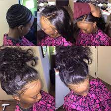 Full Head Sew In No Leave Out Not Even Baby Hair No Glue No Tape Full Frontal Work Customized Lace Fr Hair Styles Weave Hairstyles Natural Hair Styles