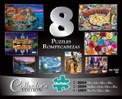 Manufactured from premium quality materials including 100% recycled paperboard. 8 In 1 Collectors Edition Jigsaw Puzzles By Buffalo Games Amazon Co Uk Toys Games