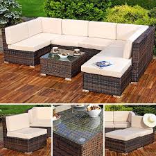 Im grunde sollten sie vor dem kauf einer loungegruppe folgende drei komplexe beachten und sich überlegen, was sie genau von ihren. Xxl Lounge Gartenmobel Set Sitzgruppe Garten Sofa Auflagen Polyrattan Braun Eur 529 90 Picclick De