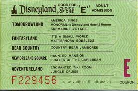 Unfortunately, disneyland is not currently selling tickets. E Ticket Wikipedia