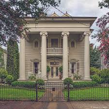 Circa 1900 Southern Colonial Greek Revival Home In The Faubourg Bloomingdale Section Of Uptown The Full Hei Greek Revival Home Greek Revival Greek Columns
