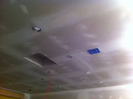 Spraying The Ceiling In The Morning It S All Ready To Go With Images Building A Garage Building Garage