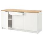 KNOXHULT Base cabinet with doors and drawer, white72x24x36 