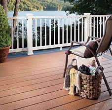 Trex select composite decking sample in saddle select 12 inch composite deck board sample sku. Trex Deck 7 8 X 5 5 In X 12 Ft Saddle Grooved Trex Composite Decking Dbs Lumber