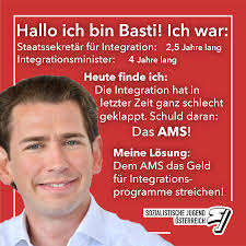 Kurz war über sechs Jahre lang in der Regierung für Integration zuständig.  Im Wahlkampf entschied er, auf den Rechtspopulismus-Zug aufzuspringen. "Wir  haben ein Integrationsproblem!" war von nun an seine Botschaft. Auch als