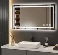 Wall-Mounted LED Light Makeup Mirror with Hidden LEDs for a ...
