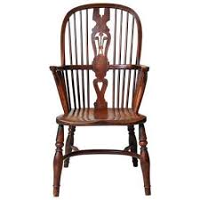 English Windsor Chair With Prince Of Wales Feathers Windsor Arm Chair Yew Wood Armchair