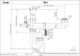 New bathroom sink plumbing diagram model. Bowl Half Kitchen Sink Plumbing Kit Mcalpine Sk1 Stevenson Plumbing Electrical Supplies