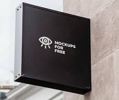 Download Free Hanging Wall Sign Psd Mockup Titanui