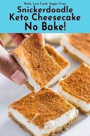 This Keto Cheesecake No Bake Snickerdoodle Version Is Super Easy And Sweet Low Carb With An A Low Carb Recipes Dessert Keto Cheesecake Keto No Bake Cheesecake