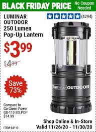 Within the past 90 days. Luminar Outdoor 250 Lumen Compact Pop Up Lantern For 3 99 Harbor Freight Coupons