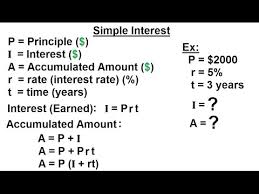 Business Math Finance Math 1 Of 30 Simple Interest Youtube