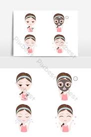 Paling sering pakai masker kain minimal dua lapis. Clay Mask On The Face Vector Graphic Element Png Images Eps Free Download Pikbest