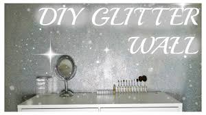 If you have just painted a wall, you can blow glitter onto the wet paint. Diy Glitter Wall Kierralajon Youtube