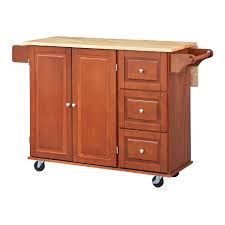 2 cabinet doors open to storage with adjustable shelf inside; Aspen Kitchen Cart Cherry Buylateral Target