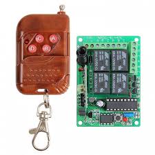 Hot 2ch 7v 12v 24v smart wifi light switch relay module controlled by phone on android and ios for home automation itead chip. 315mhz Rf 4 Channels Wireless Relay Remote Control Module 800 001 0206 12 00 Geeetech 3d Printers Onlinestore One Stop Shop For 3d Printers 3d Printer Accessories 3d Printer Parts