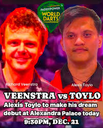 2024 PDC Asian Tour ranked No.1 Alexis Toylo of the Philippines will make  his debut in the World Darts Championship when he plays against world  ranked No.47 Richard Veenstra of Netherlands at