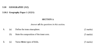 Kcse Geography Paper 1 2018 With Marking Scheme Answers Muthurwa Com Marking Scheme This Or That Questions Question Paper