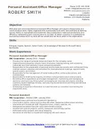 Personal Assistant Resume Samples Qwikresume