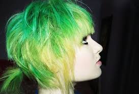 Colorful Hair Short Scene Hair Short Emo Haircuts Green Hair