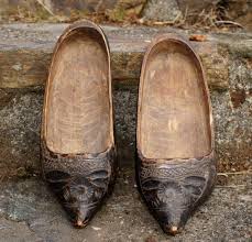 Early 1900 S Solid Piece Carved Wood Dutch Kids Shoes Wood Shoes Kid Shoes Historical Shoes