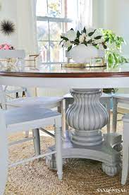 Below are 20 best pictures collection of pictures of painted dining room tables photo in high resolution. Chalk Paint And Dark Wax Buffet Table Makeover Sand And Sisal