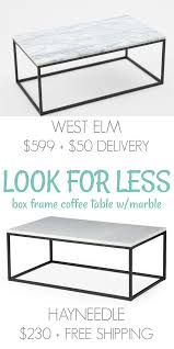 • earn 10% back in rewards*, 20% back in rewards*, or choose 12 months special financing**, with the west elm credit card. Look For Less Marble Box Frame Coffee Table Away She Went
