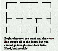 Much like you enter a bedroom, the i enter the garden riddle is written in an ambiguous way, and the. Draw A Line Through All Doors Puzzling Stack Exchange