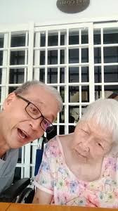 Handicap son sang nursery rhyme with his ailing mother.