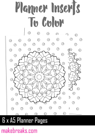 Keep a cat and pumpkin company on a magical night. Coloring Page A5 Planner Dividers Set 1 Make Breaks Printable Planner Pages Planner Printables Free Free Planner Pages