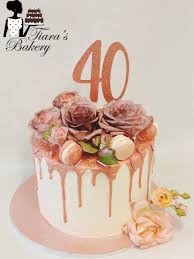 Rose Gold Drip Cake 40th Birthday Cake For Women 40th Birthday Cakes Cake
