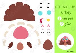 Solo imprima las hojas de números y pida a los niños que cuenten la cantidad correcta de recortes de papel para pegar o pegar en el número. Cortar Y Pegar Papel Pequeno Pavo Ninos Manualidades Vector De Stock Crushpixel