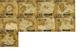 古ぼけた地図ｇ８の場所 マップ図 ソリフェル追走中