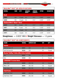 carbon express arrows maxima red sd 6 pack fletched 250 350 spine arrow
