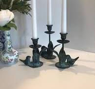 Candelabros de pájaros vintage, candelabros de hierro ...