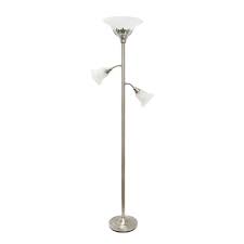 Maybe you would like to learn more about one of these? 3 Light Floor Lamp With Scalloped Glass Shade Brushed Nickel Elegant Designs Target
