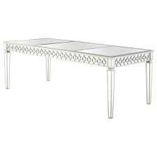 A mirrored dining room table is a sophisticated and luxurious furniture piece that will make a statement in any space. Best Master Sophie Solid Wood Dining Room Table In Silver Mirrored Walmart Com Walmart Com