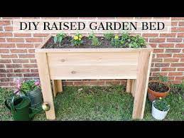 Learn How To Build A Raised Garden Bed With Legs This Cedar Diy Raised Garden Bed Is Easy To Raised Garden Beds Diy Building A Raised Garden Diy Raised Garden