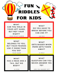 12 free brain teasers with answers right on the web. Printable Riddles For Kids