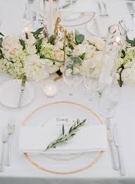 All White Vineyard Wedding With A Touch Of Glam Wedding Table Settings Wedding Decorations Table Settings Romantic Table Setting