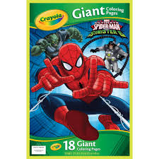 Spider man scorpion coloring pages. Crayola Giant Coloring Pages Featuring Spiderman 18 Pages Walmart Com Walmart Com