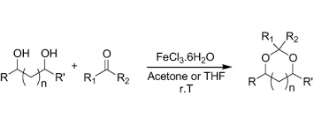 Mild And Efficient Protection Of Diol And Carbonyls As Cyclic Acetals Catalysed By Iron Iii Chloride Sciencedirect