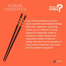 Korean chopsticks typically have sharp tapers. Knowyourkorea Korean Chopsticks If You Korean Cultural Centre Nigeria Facebook
