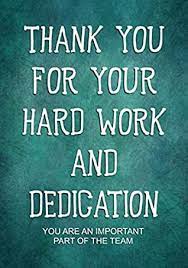 Thank you for your hard work. Thank You For Your Hard Work And Dedication You Are An Important Part Of The Team Appreciation Gifts For Employees From Boss Card Alternative Journal By Positive Gifts Press