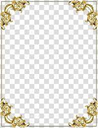 Gold Floral Boarder Illustration Frame Gold Border Frame Transparent Background Png Clipart Transparent Background Musical Notes Art Clip Art